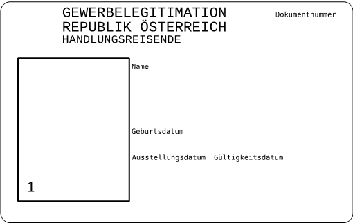 Gewerbelegitimation für Handlungsreisende