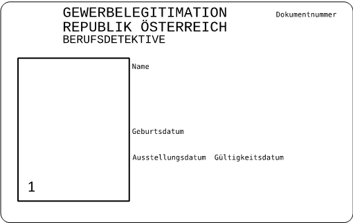 Gewerbelegitimation für Berufsdetektive