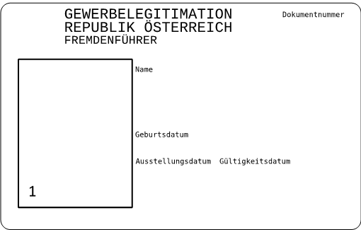 Gewerbelegitimatoion für Fremdenführer